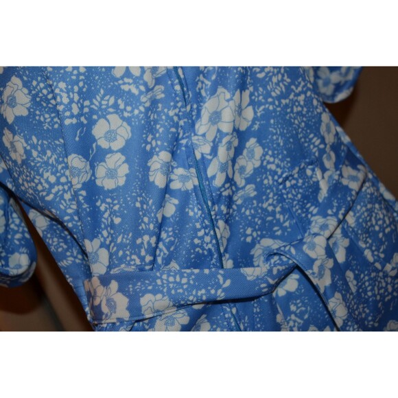 Vintage Dress 1970s Pointy Collar Big Pockets Mod Zip - Picture 4 of 7